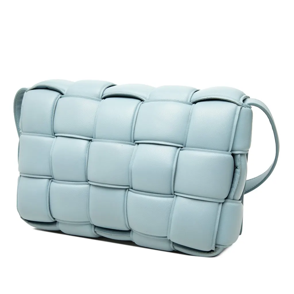 Bottega Veneta Nappa Intrecciato Padded Cassette Crossbody Blue Leather Very good - Back View