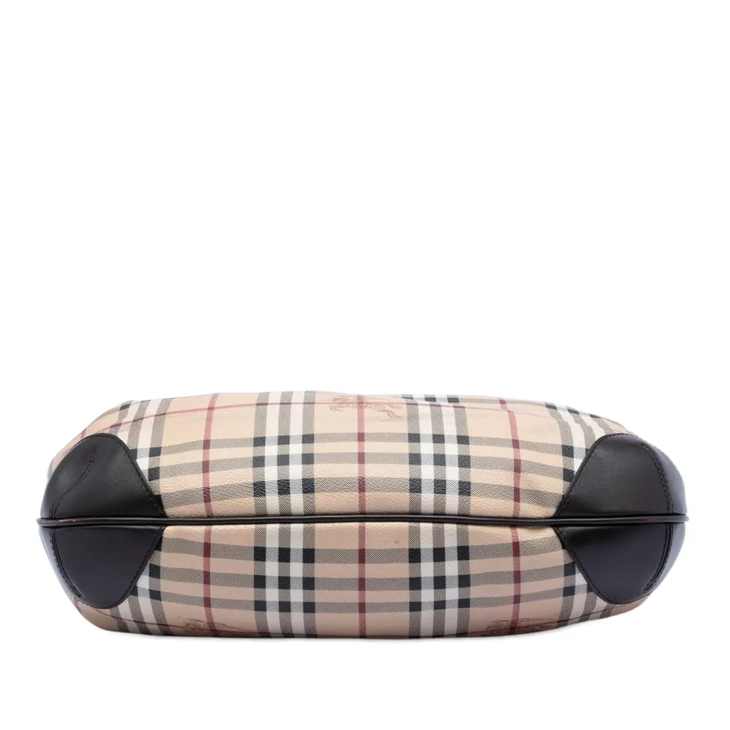 Burberry Medium Haymarket Check Coated Canvas Willenmore Hobo Beige Very good - Inside View