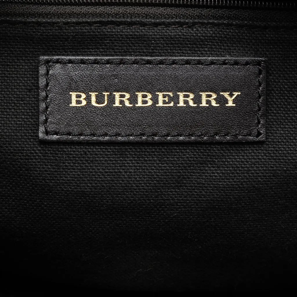 Burberry Medium Haymarket Check Coated Canvas Willenmore Hobo Beige Very good - Box View