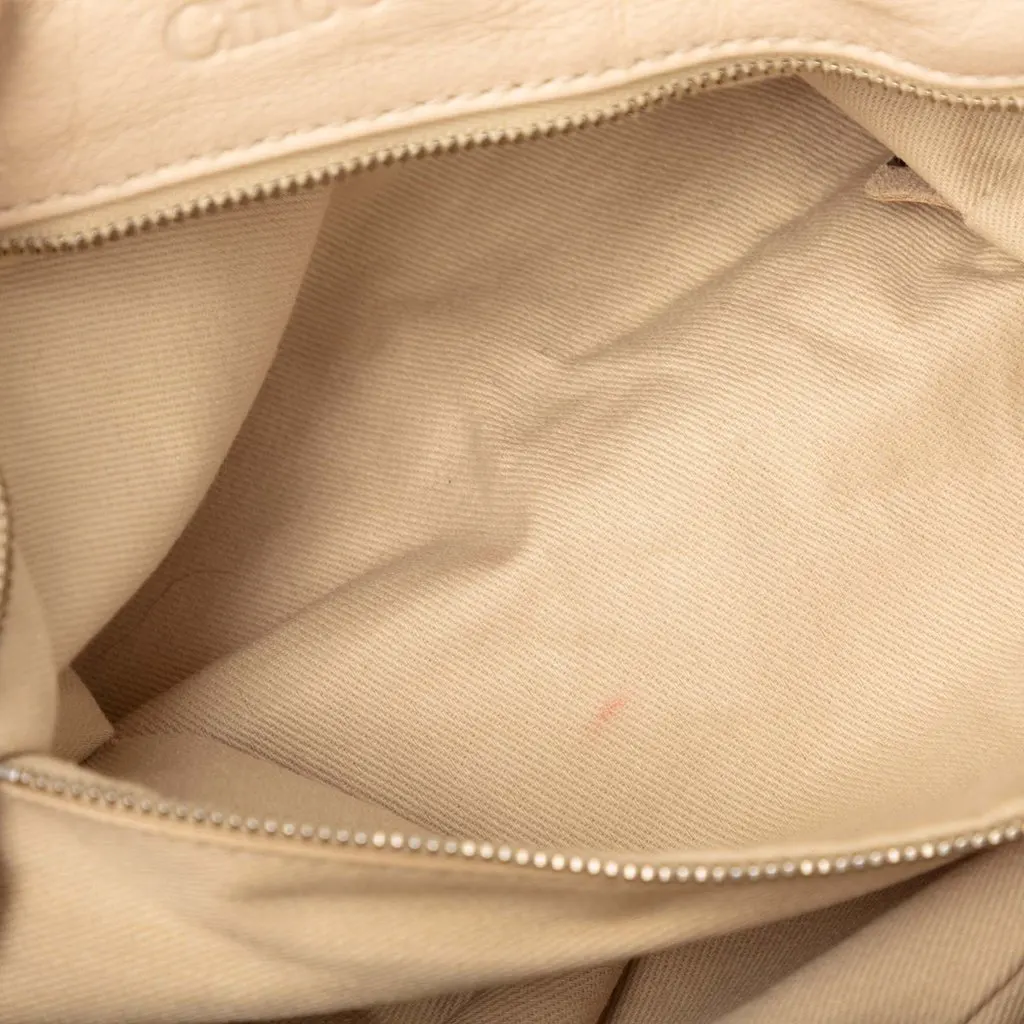 Chloé Medium Leather Paddington Handbag Beige Leather Very good - Box View