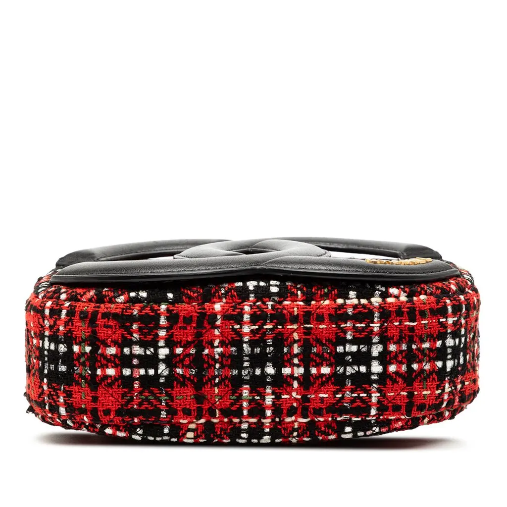 Chanel Tweed and Lambskin Coco Midnight Camera Bag Red Very good - Inside View