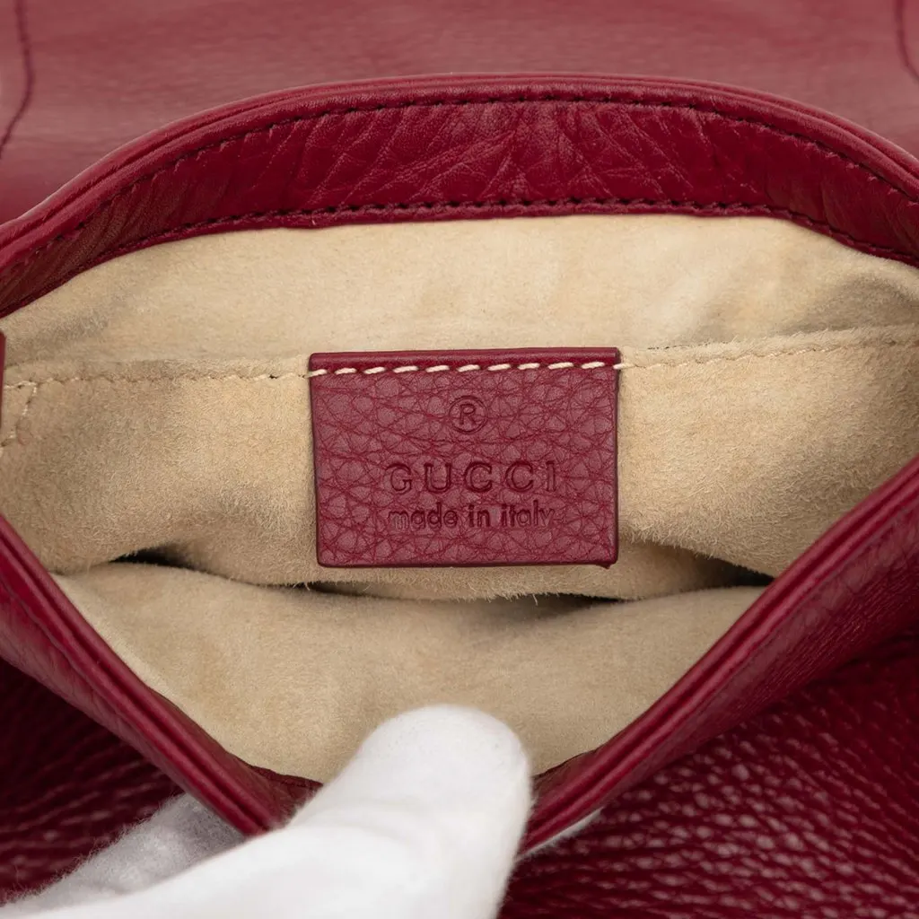 Gucci Small Calfskin 1973 Chain Crossbody Red Leather Very good - Box View