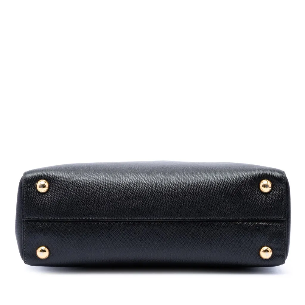 Prada Saffiano Lux Parabole Satchel Black Leather Very good - Inside View