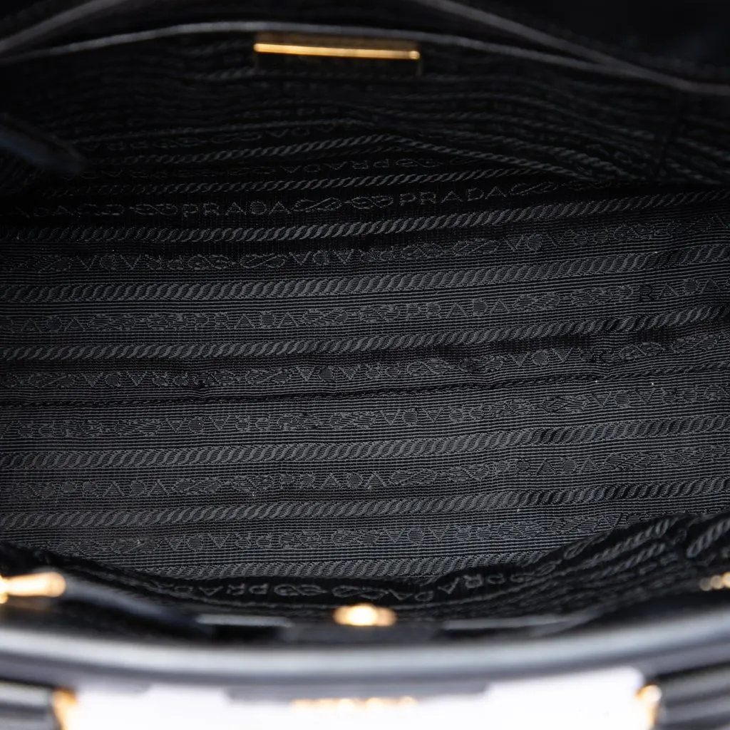 Prada Saffiano Lux Parabole Satchel Black Leather Very good - Model View