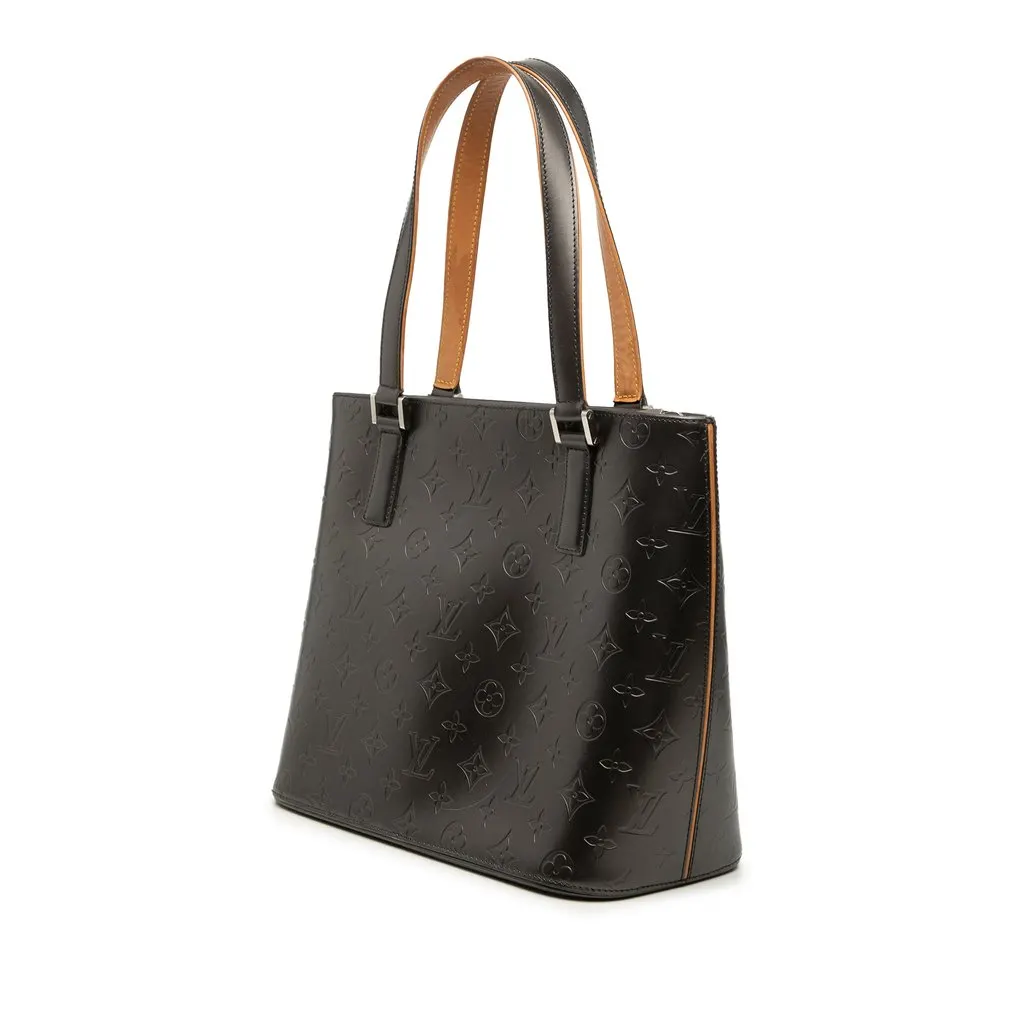 Louis Vuitton Monogram Mat Stockton Black Leather Very good - Back View