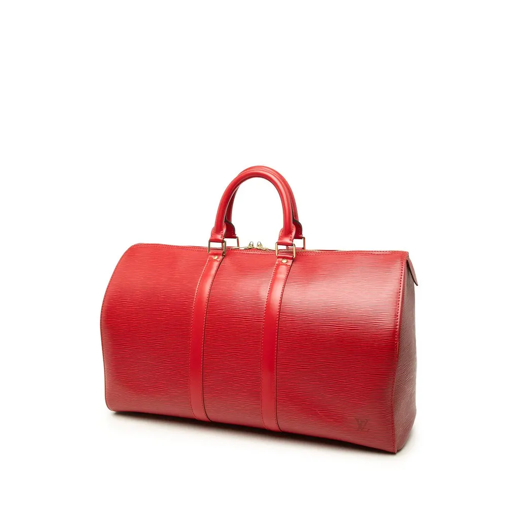 Louis Vuitton Epi Keepall 45 Red Leather Good - Back View