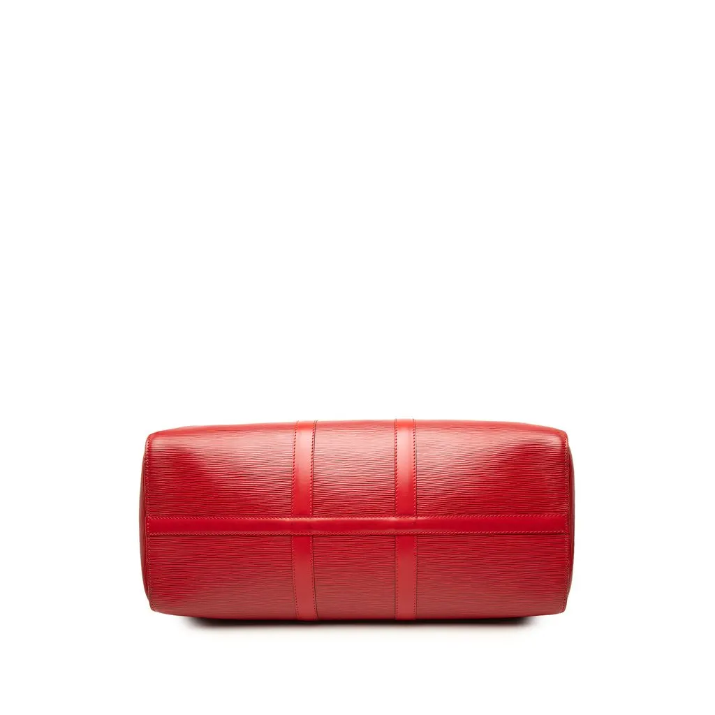 Louis Vuitton Epi Keepall 45 Red Leather Good - Inside View