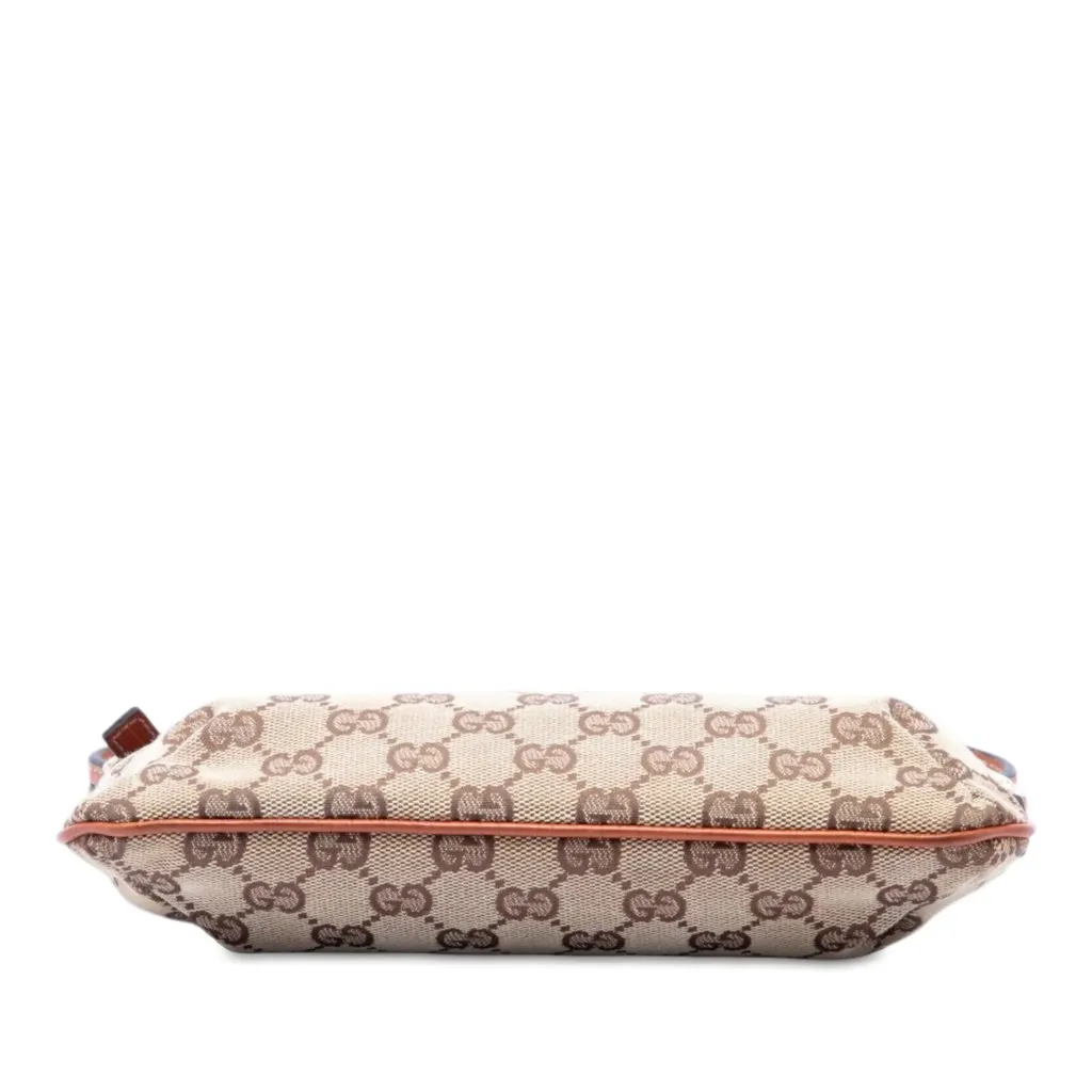 Gucci GG Canvas Web Shoulder Bag Beige Canvas Very good - Inside View