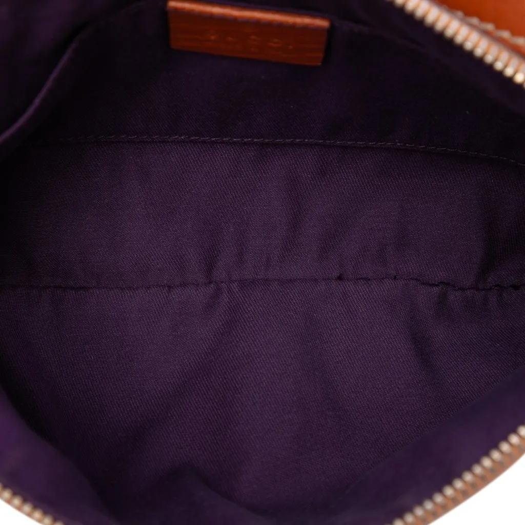 Gucci GG Canvas Web Shoulder Bag Beige Canvas Very good - Model View