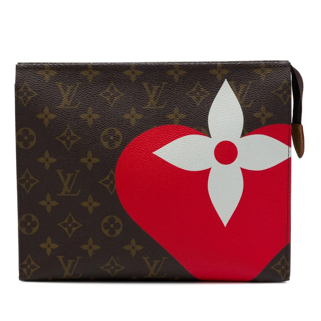 Louis Vuitton Monogram Game On Toiletry Pouch 26 Brown Canvas Very good - Front View