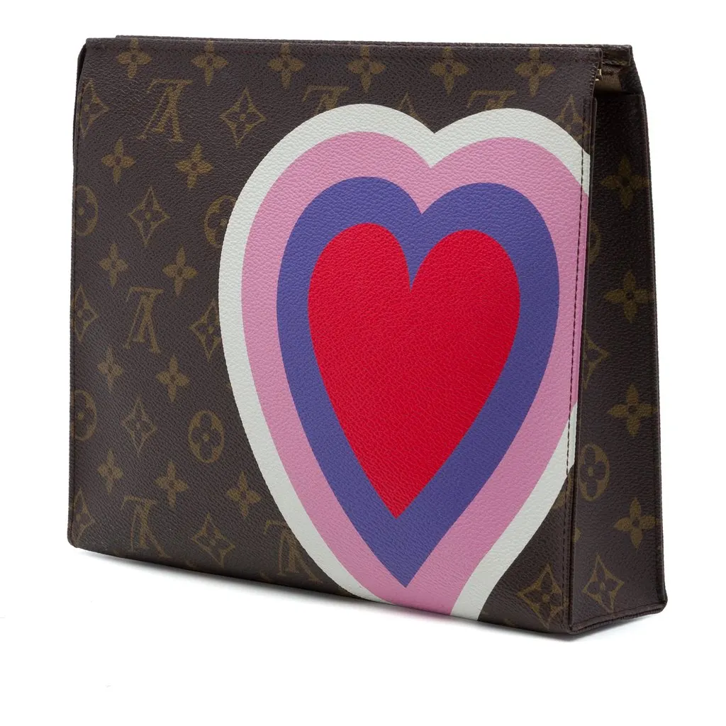 Louis Vuitton Monogram Game On Toiletry Pouch 26 Brown Canvas Very good - Back View
