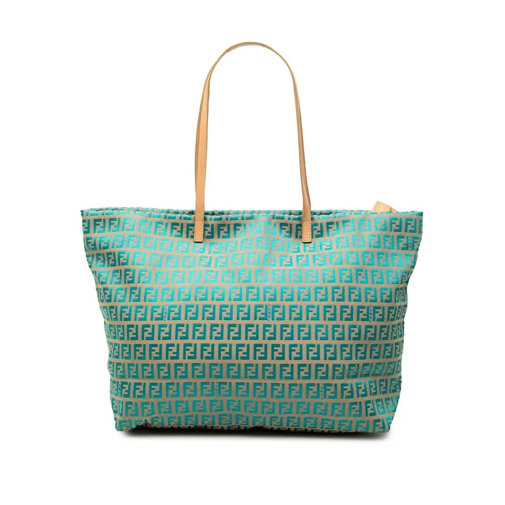 Fendi Zucchino Canvas Tote Beige Canvas Very good - Front View