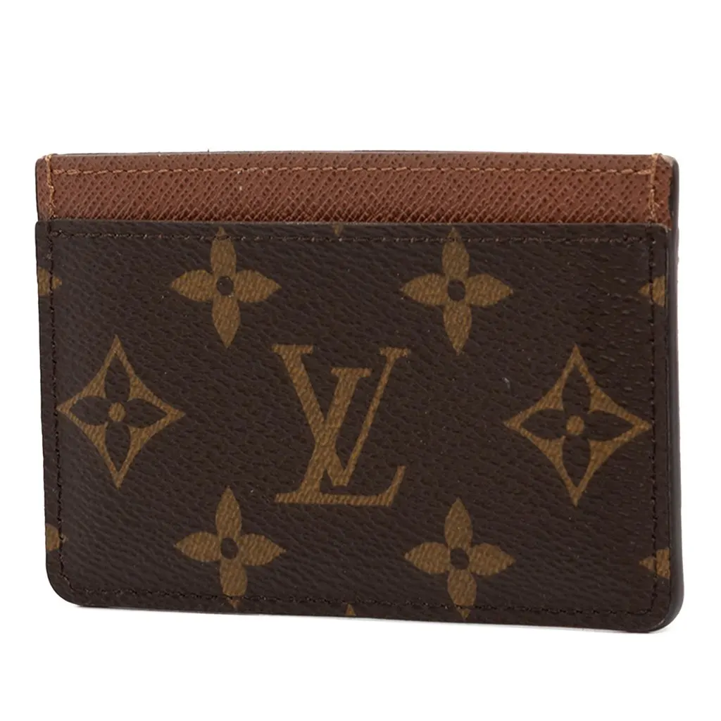 Louis Vuitton Monogram Card Holder Brown Canvas Very good - Back View