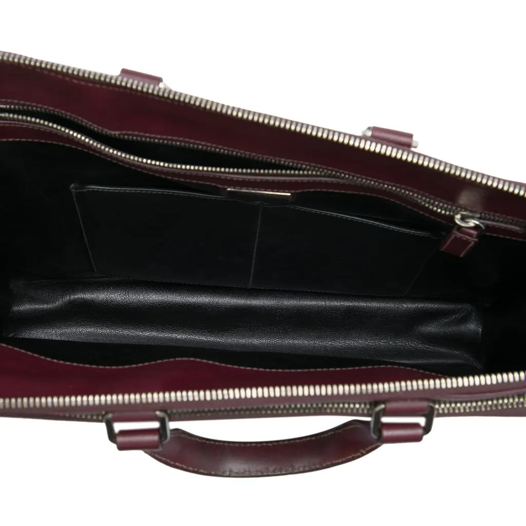 Prada Saffiano Business Bag Red Leather Good - Model View