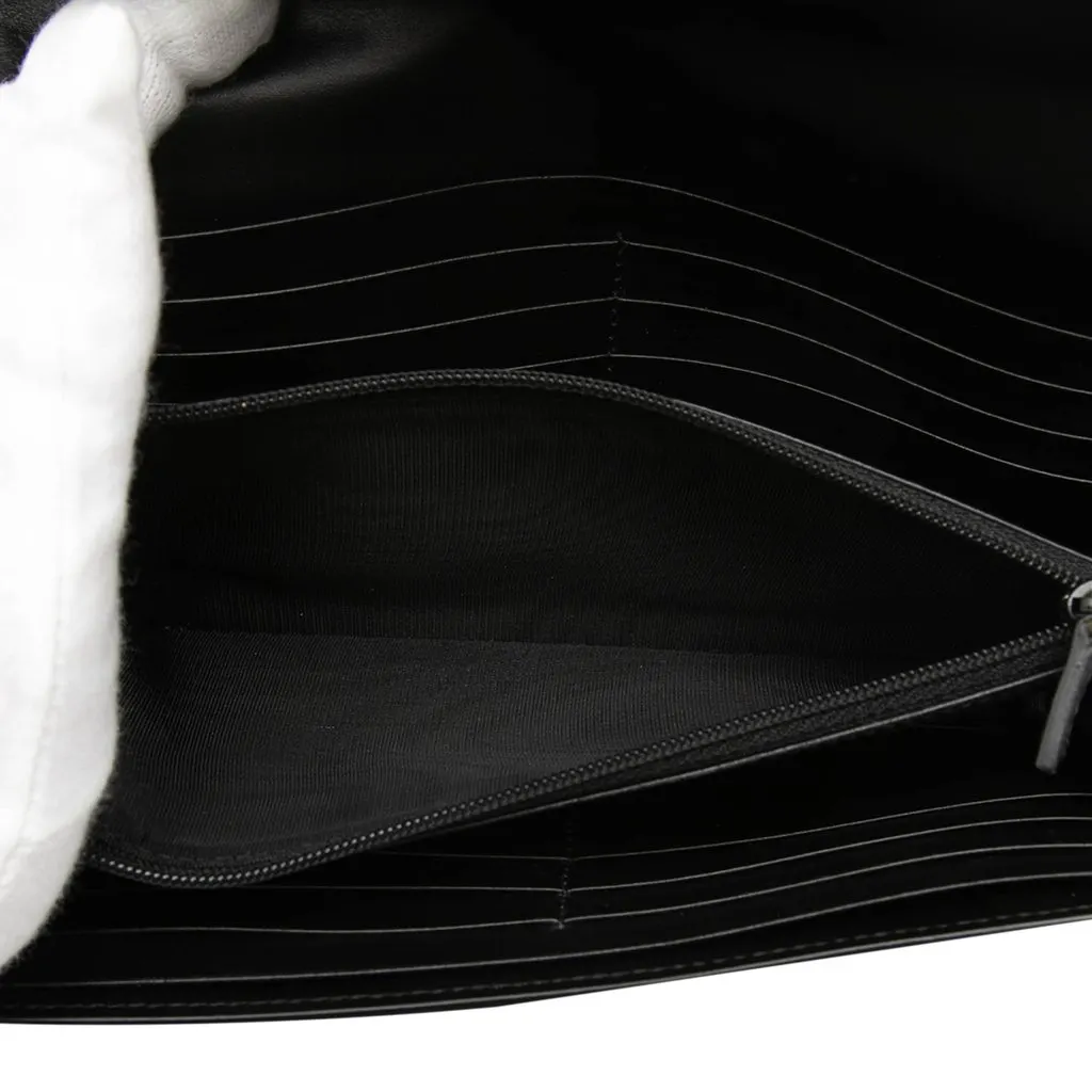 Gucci Guccissima Signature Crystal Cat Continental Wallet Black Leather Very good - Model View