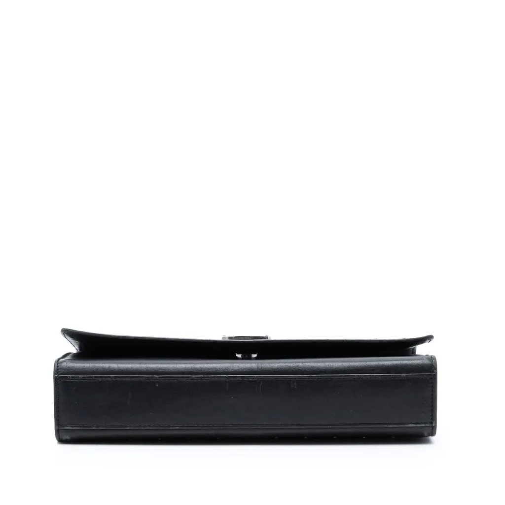 Saint Laurent Medium Leather Studded Monogram Kate Crossbody Black Leather Very good - Inside View