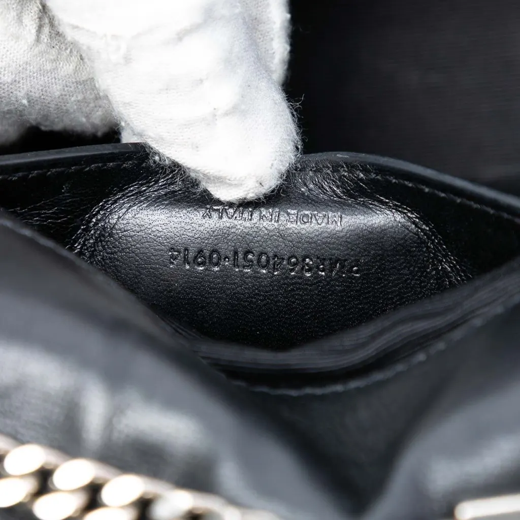 Saint Laurent Medium Leather Studded Monogram Kate Crossbody Black Leather Very good - Box View