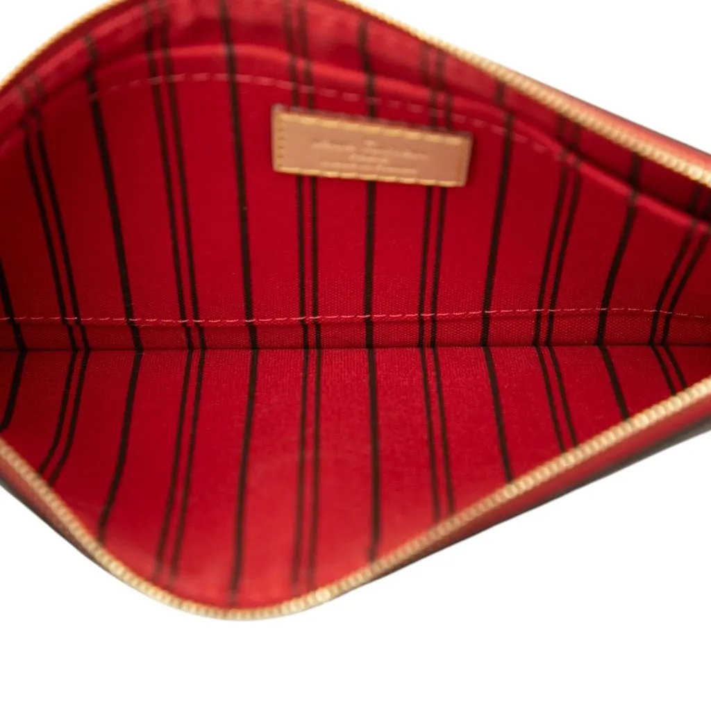 Louis Vuitton Monogram Neverfull MM Pouch Brown Very good - Model View