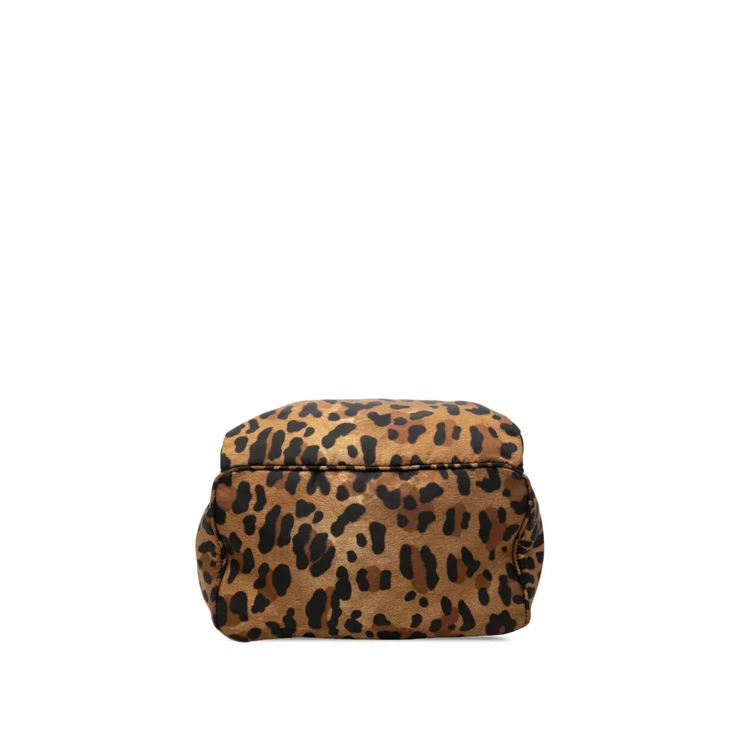 Prada Leopard Print Tessuto Backpack Brown Polyamide Very good - Inside View