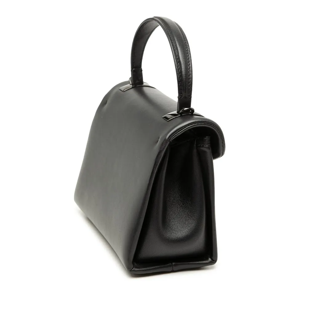 Valentino Mini Leather One Stud Top Handle Bag Black Leather Very good - Back View