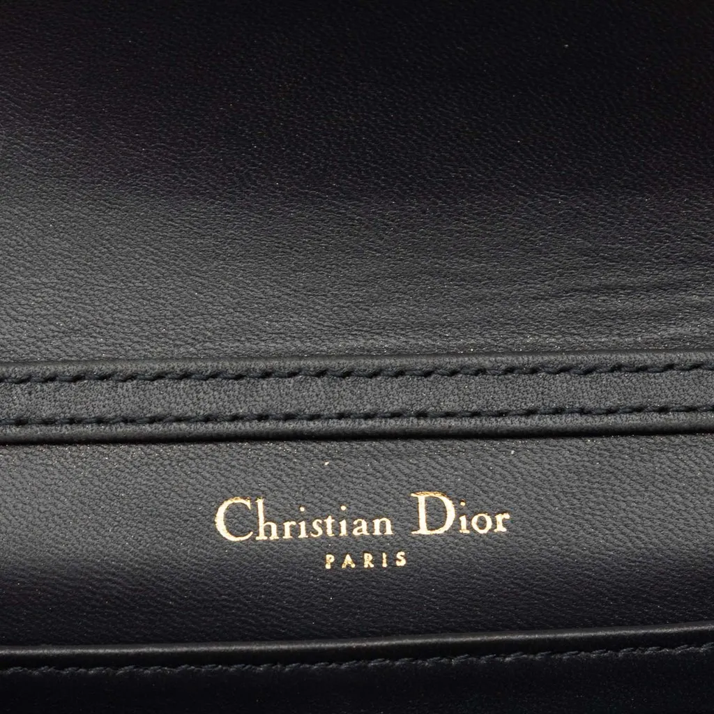 Dior Baby Metallic Patent Microcannage Diorama Flap Gold Leather Very good - Box View