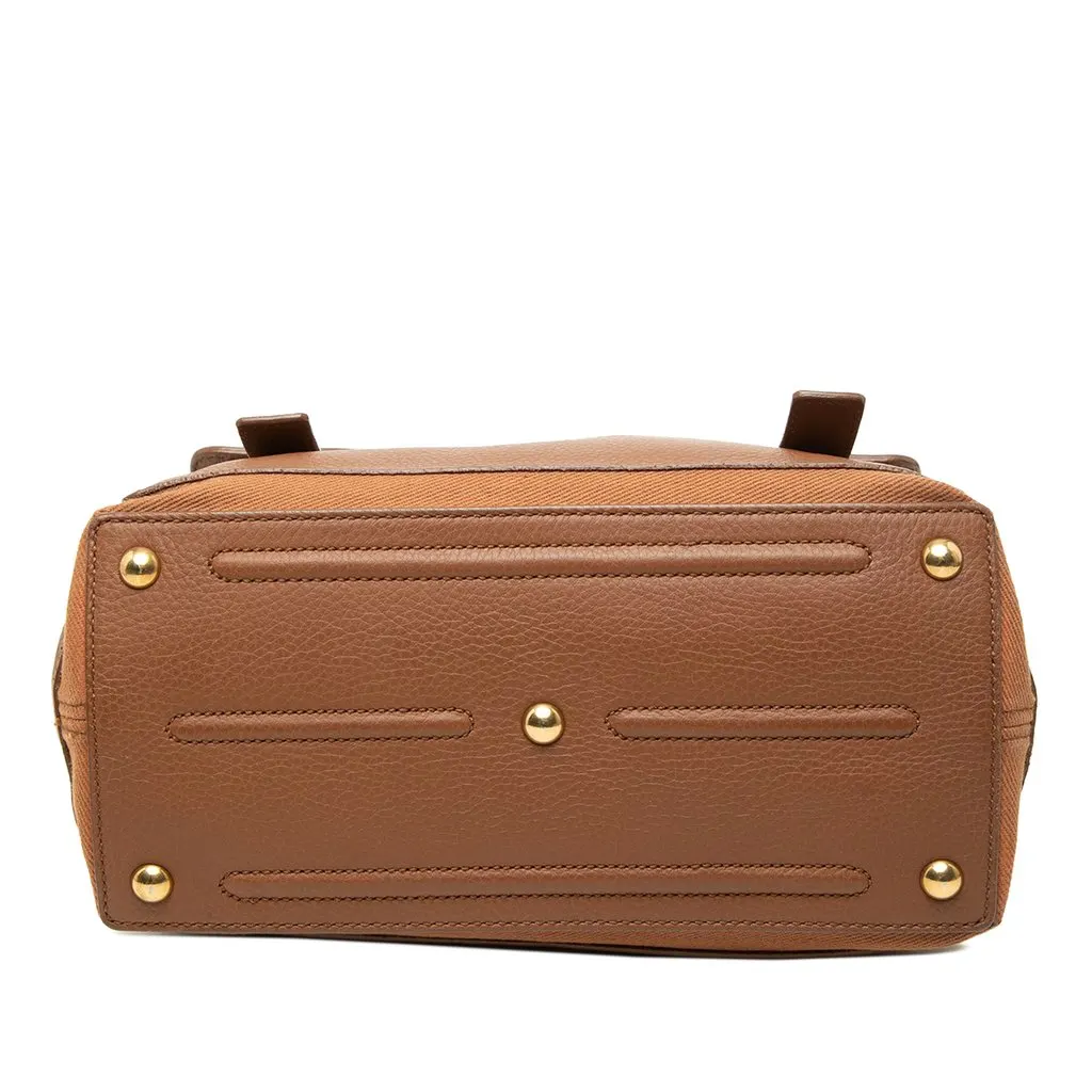 Saint Laurent Small Leather Muse Two Satchel Brown Leather Good - Inside View