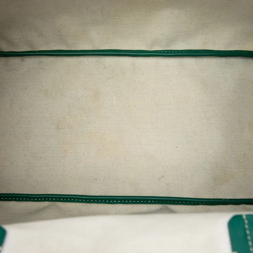 Goyard Goyardine Saint Louis PM Green Canvas Very good - Model View