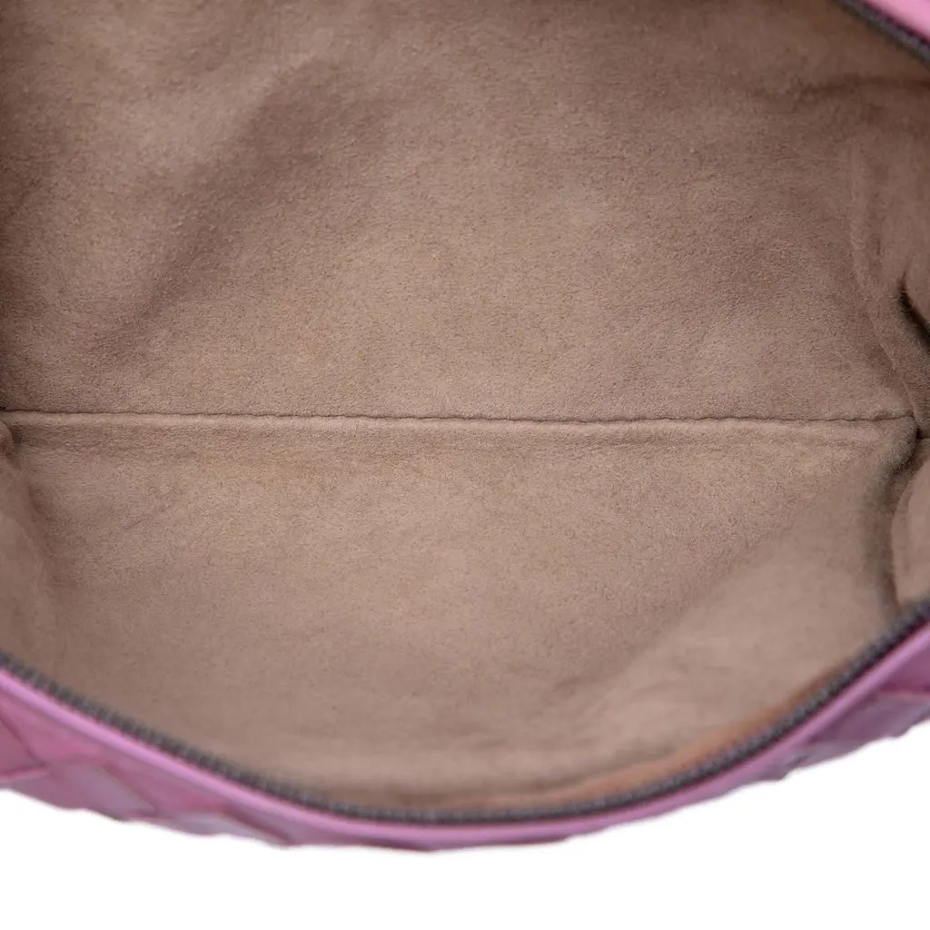 Bottega Veneta Mini Nappa Intrecciato Expandable Chain Flap Crossbody Pink Leather Very good - Model View