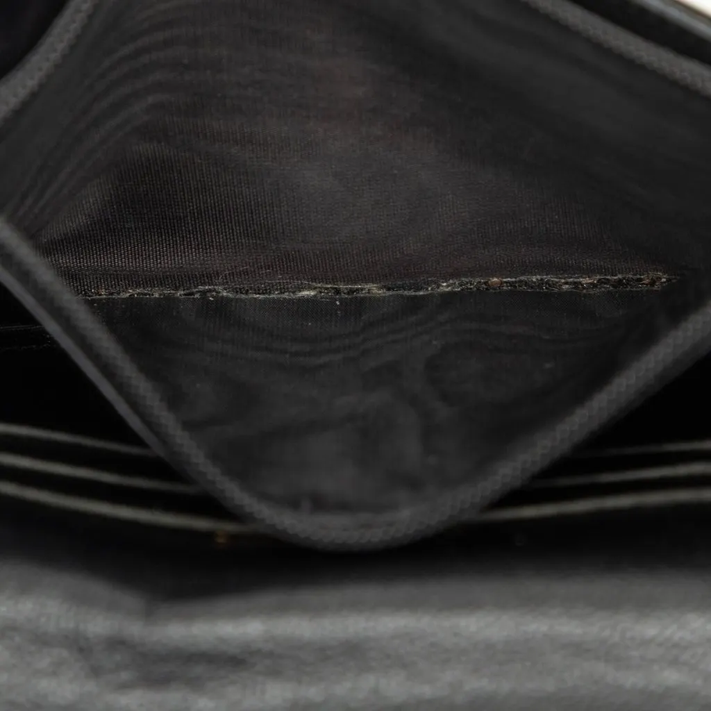 Chanel CC Calfskin Passport Cover Black Leather Very good - Model View