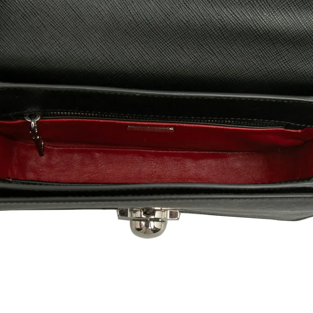 Prada Saffiano Lux Arcade Satchel Black Leather Very good - Model View