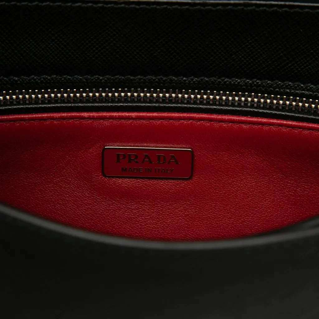 Prada Saffiano Lux Arcade Satchel Black Leather Very good - Box View