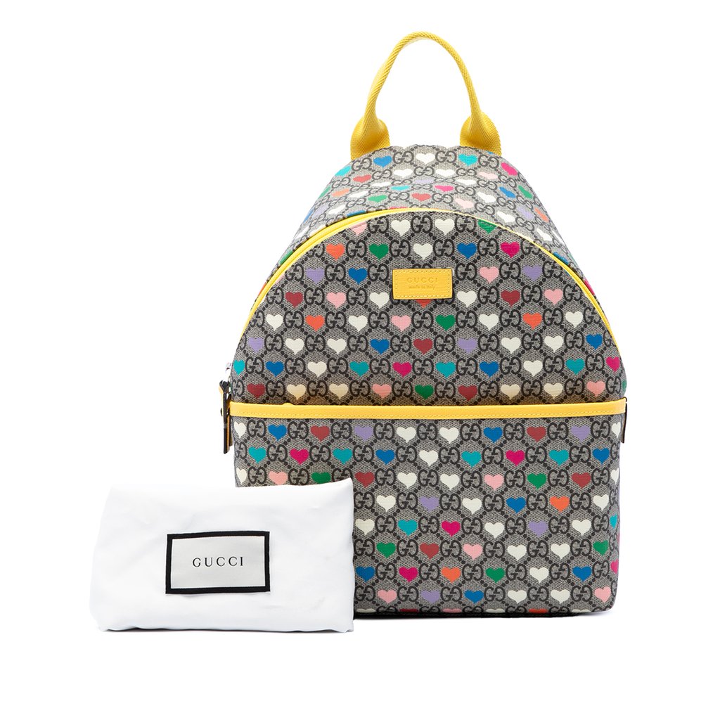 Gucci Kids GG Supreme Web Hearts Backpack | Libas Collective