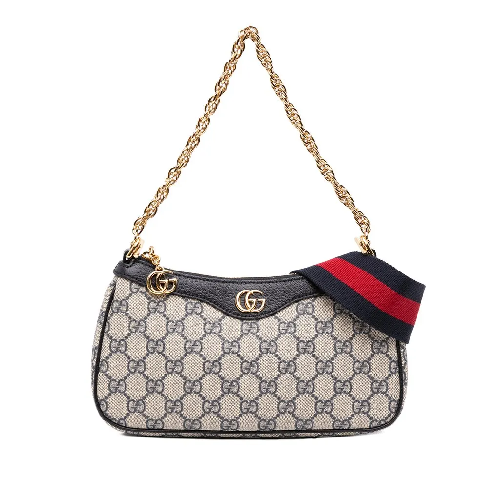 Gucci Small GG Supreme Web Ophidia Satchel
