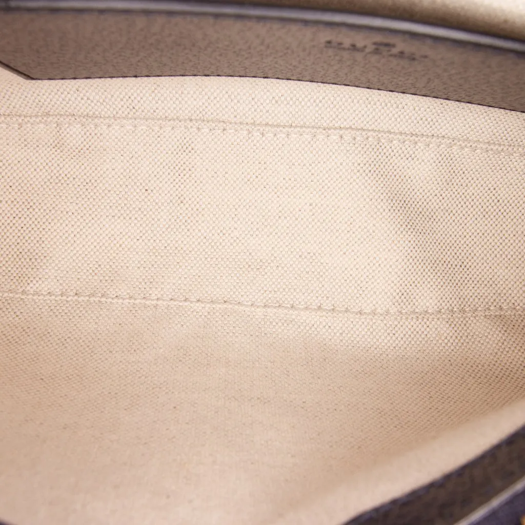 Gucci Small GG Supreme Web Ophidia Satchel Beige Canvas Very good - Model View