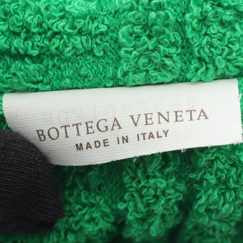 Bottega Veneta Terry Cloth Shopping Tote Green Very good - Model View