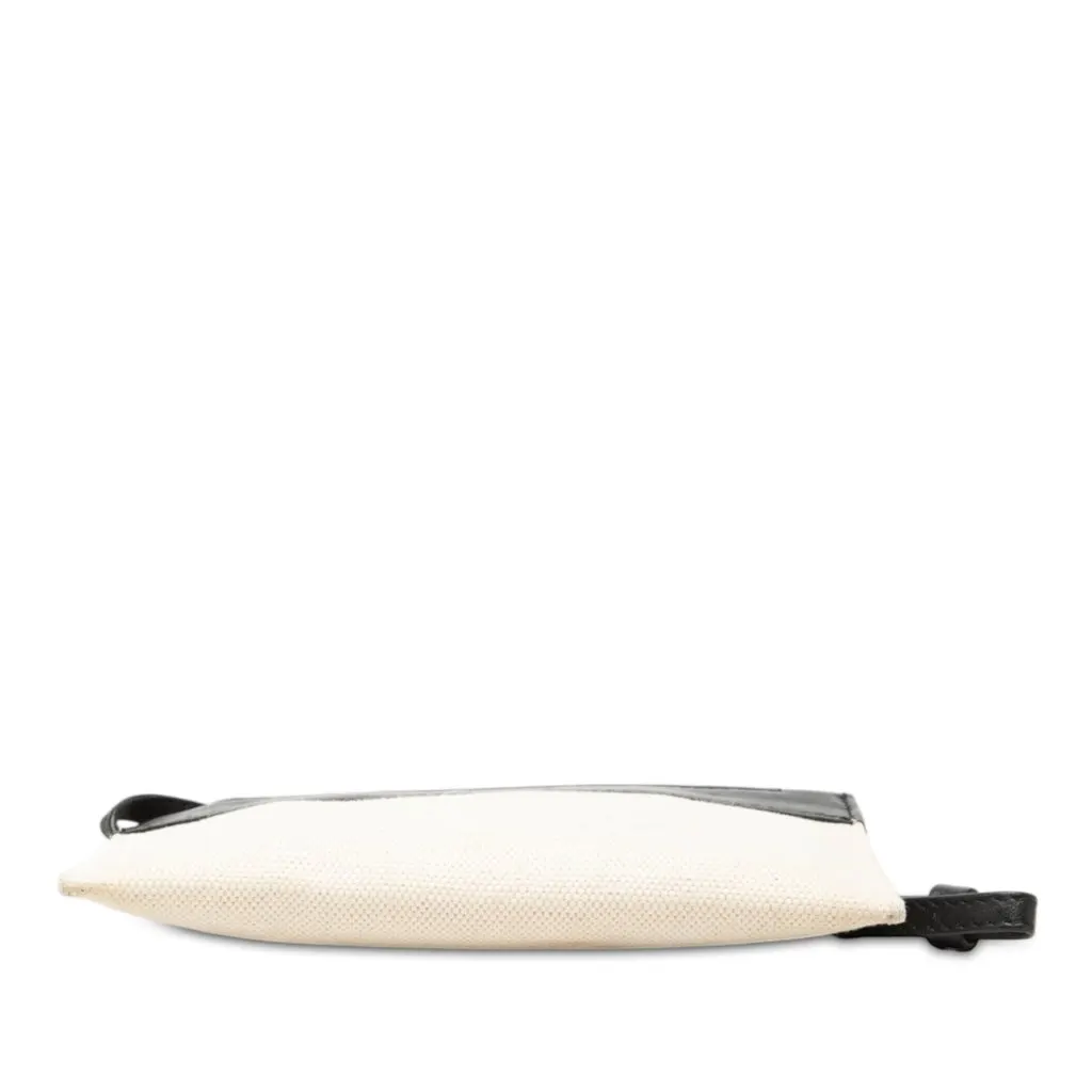 Balenciaga Canvas Navy Cabas Pouch White Canvas Good - Inside View