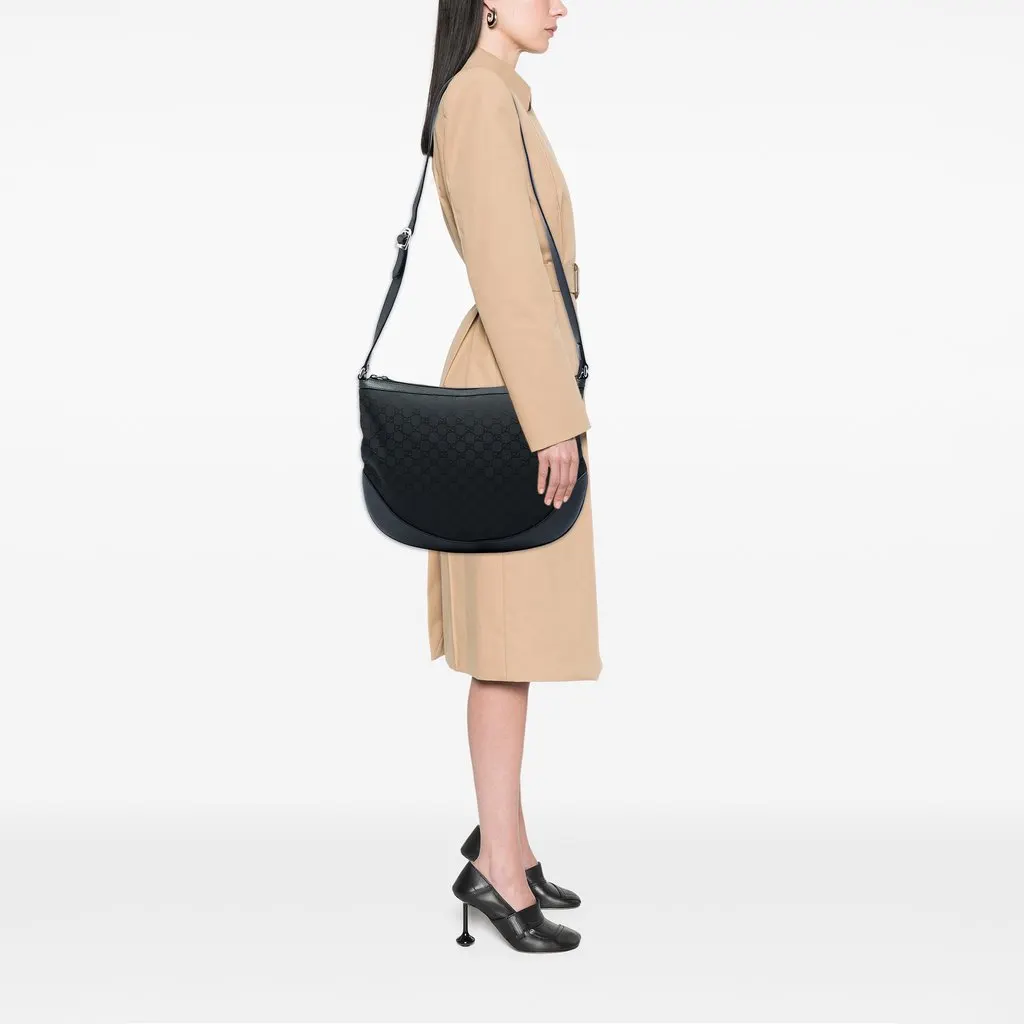 Gucci GG Nylon Crossbody Black Polyamide Good - Box View