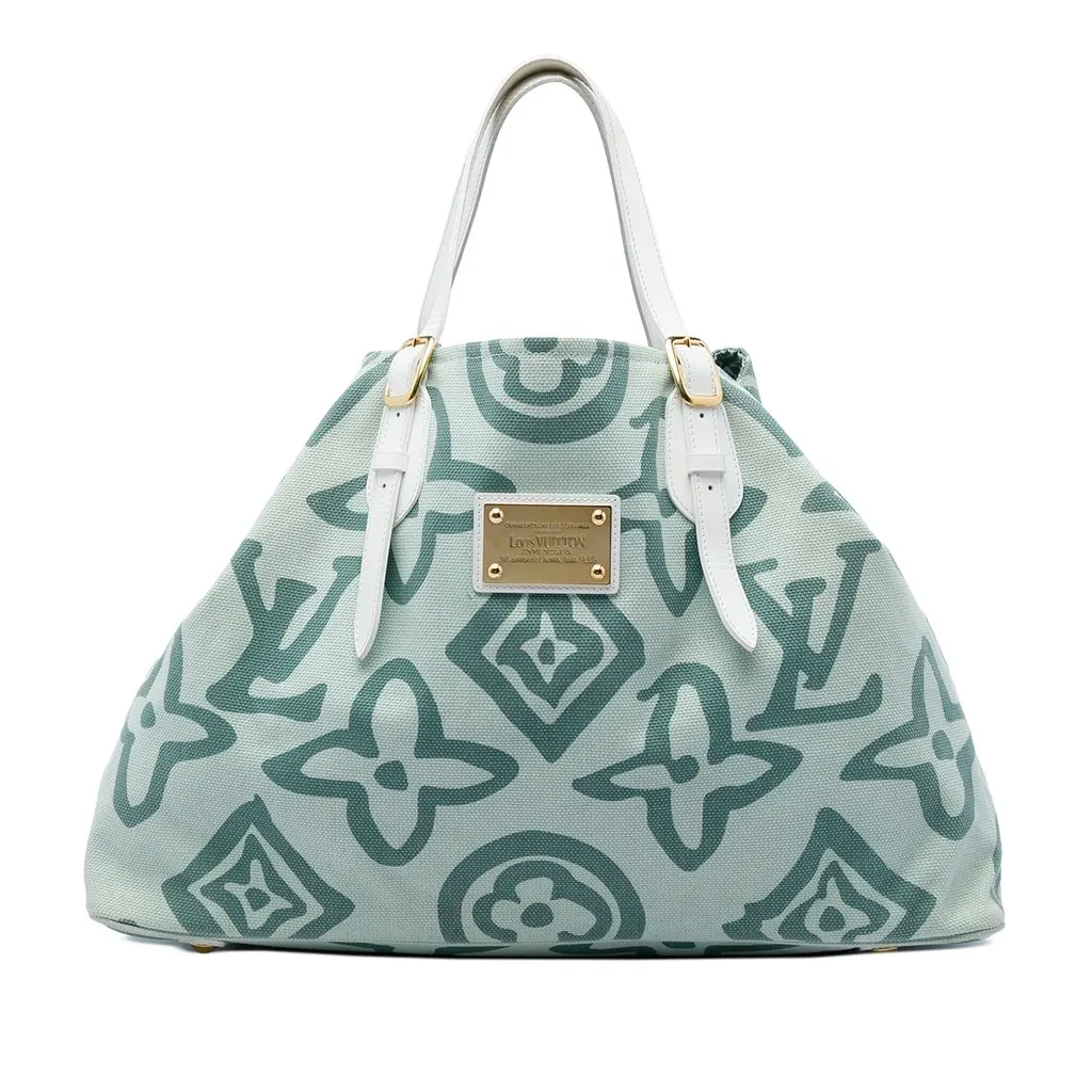 Louis Vuitton Monogram Tahitienne Cabas GM Green Very good - Front View