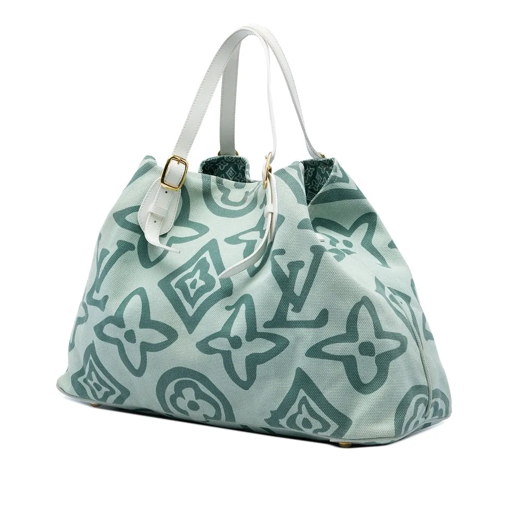 Louis Vuitton Monogram Tahitienne Cabas GM Green Very good - Back View