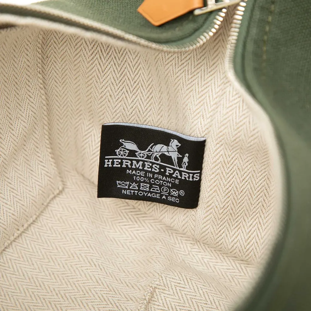Hermès Small Toile Bride A Brac Case Green Canvas Very good - Box View