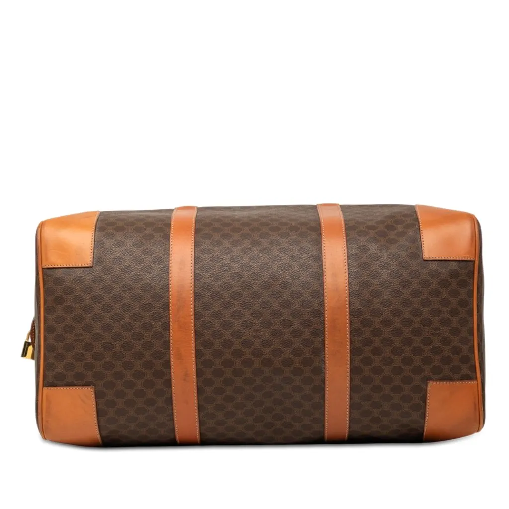 Celine Macadam Coated Canvas Travel Bag Brown Good - Inside View