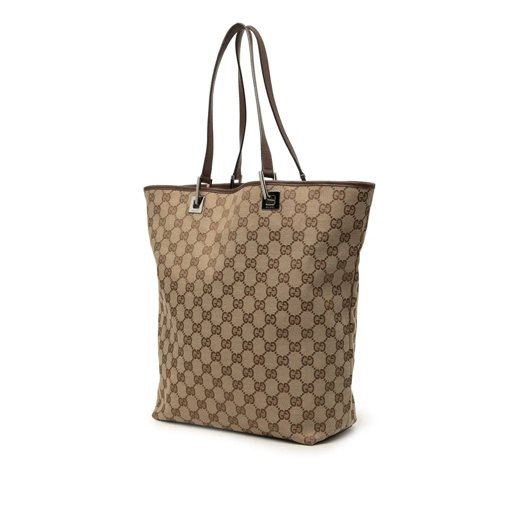 Gucci GG Canvas Tote Beige Canvas Good - Back View