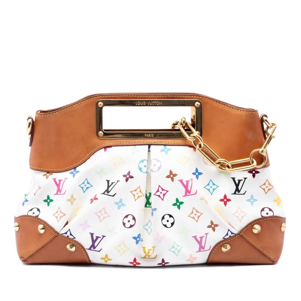 Louis Vuitton Monogram Multicolore Judy MM White Very good - Front View