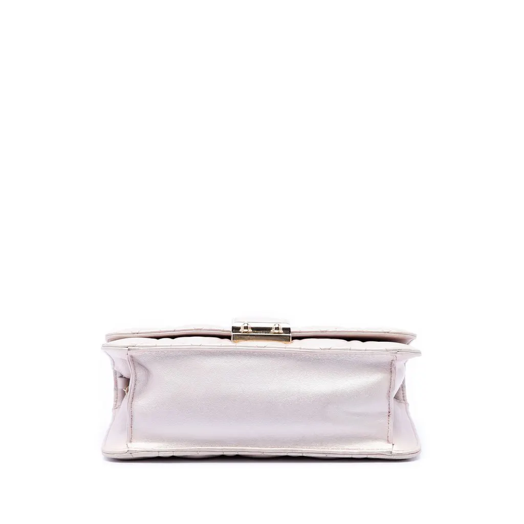 Dior Metallic Lambskin Cannage Miss Dior Promenade Crossbody Pink Leather Very good - Inside View