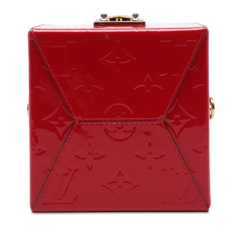 Louis Vuitton Monogram Vernis Bleecker Box Vanity Bag Red Leather Very good - Inside View