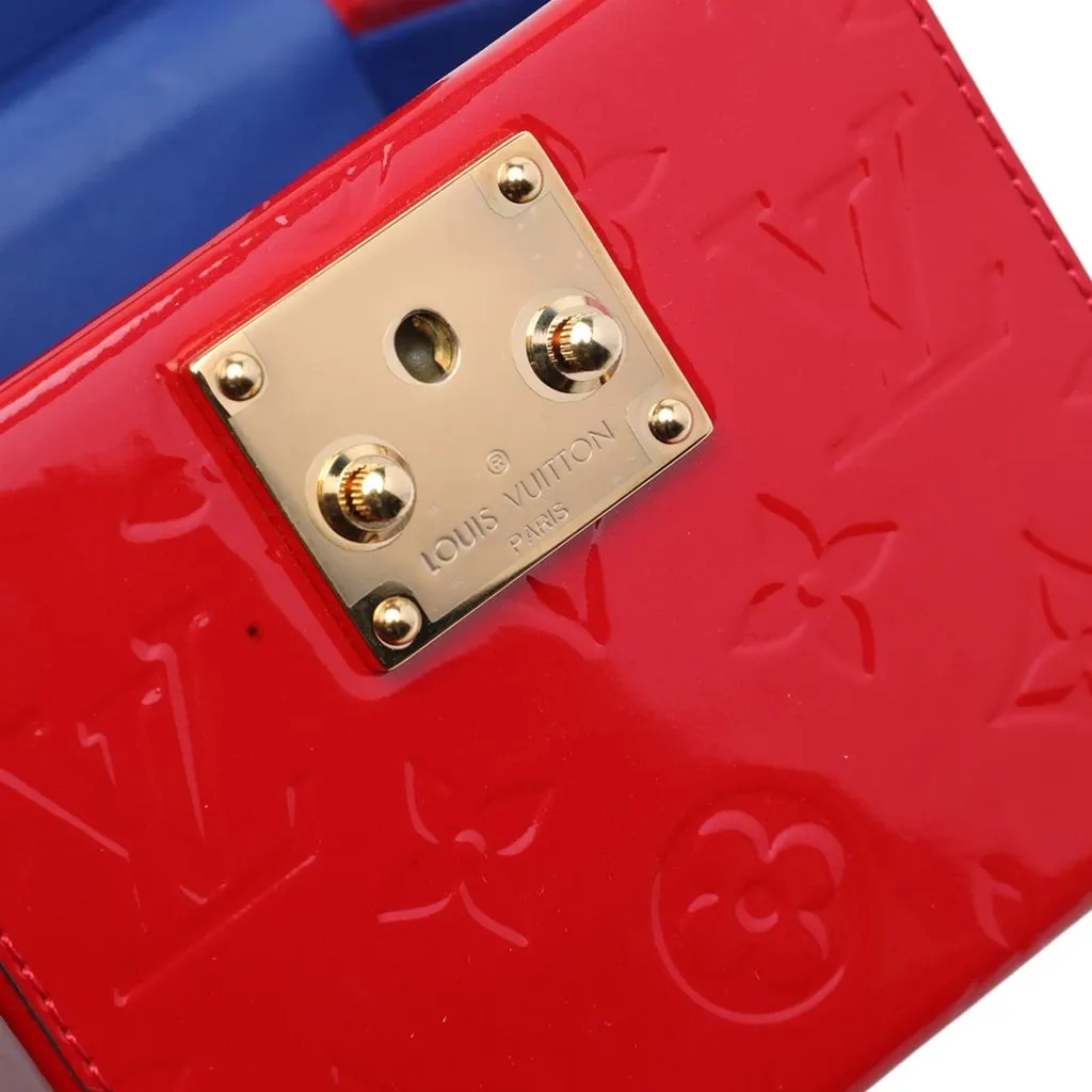 Louis Vuitton Monogram Vernis Bleecker Box Vanity Bag Red Leather Very good - Box View