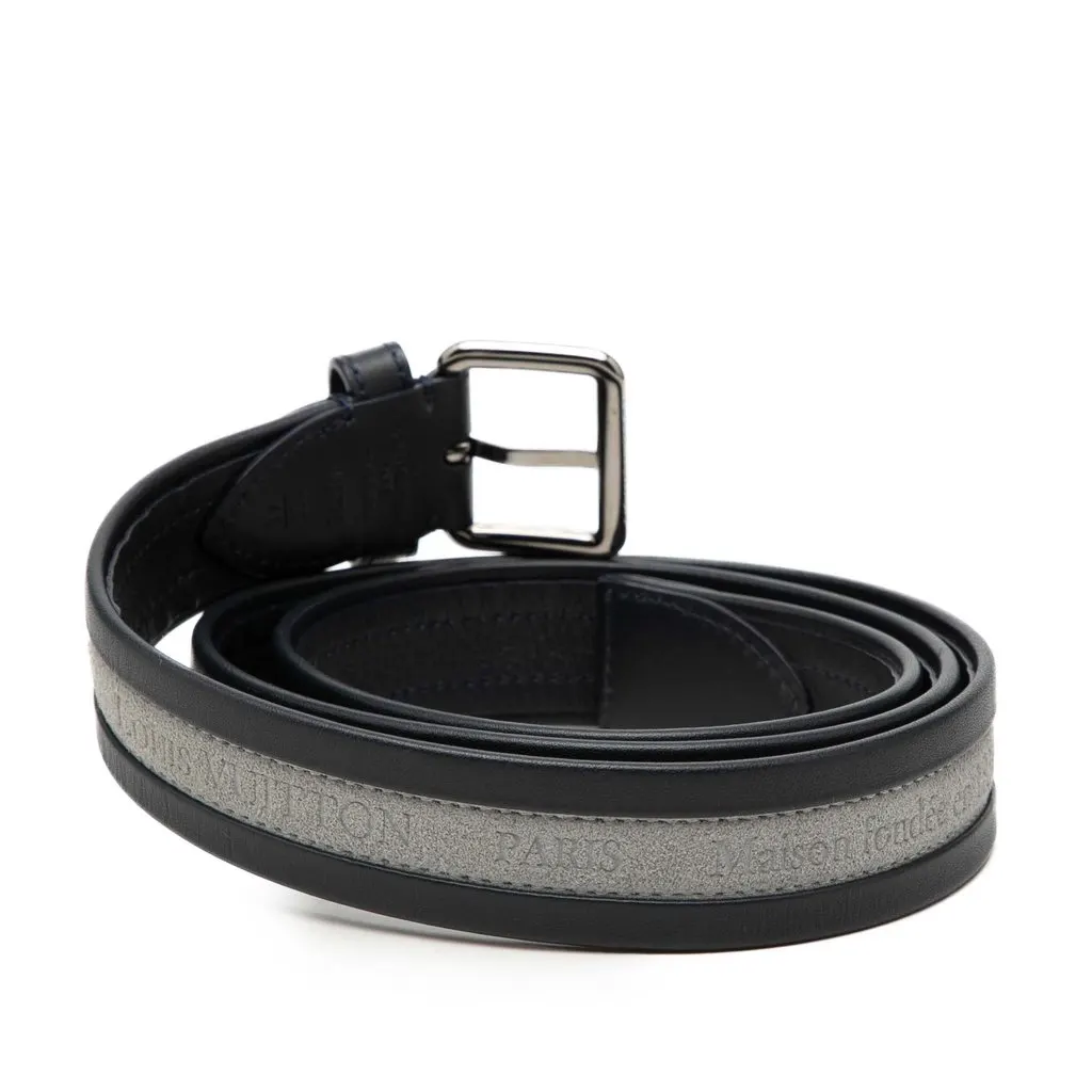 Louis Vuitton Leather Regatta Belt Blue Leather Very good - Inside View
