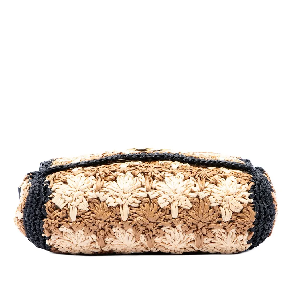 Gucci Small GG Marmont Raffia Crossbody Beige Very good - Inside View