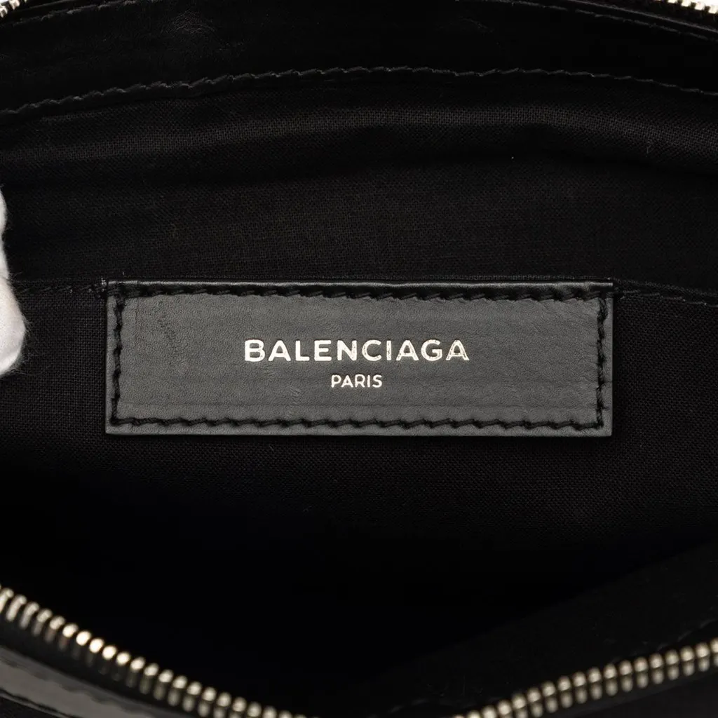 Balenciaga Canvas Navy Clip Clutch M Black Canvas Good - Box View
