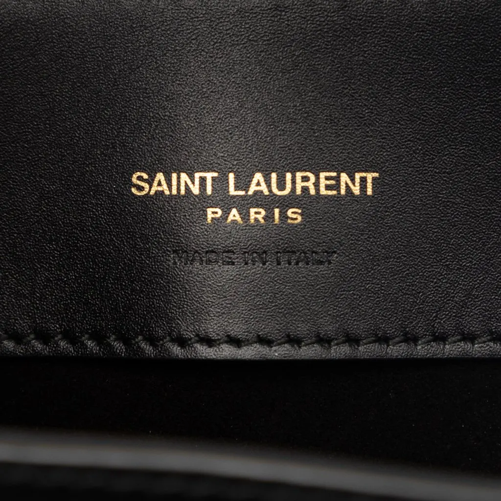 Saint Laurent Mini Shiny Calfskin Le 37 Bucket Bag Black Leather Very good - Box View